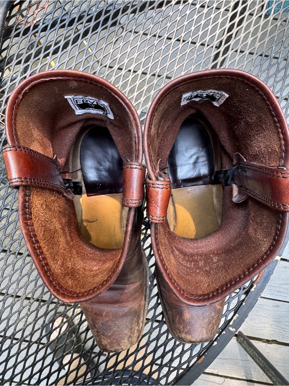 Vintage Frye engineer boots size 8 90s era Made in US - Picture 8 of 9
